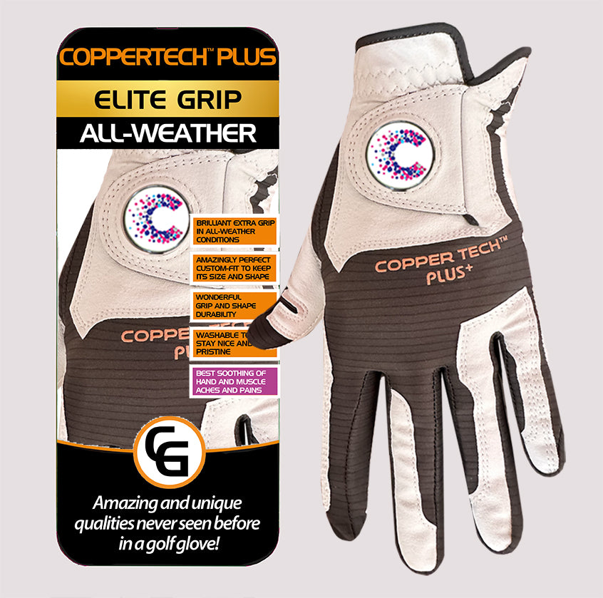 CANCER RESEARCH UK COPPERTECH PLUS ALL-WEATHER ELITE GRIP WHITE/GREY GLOVES