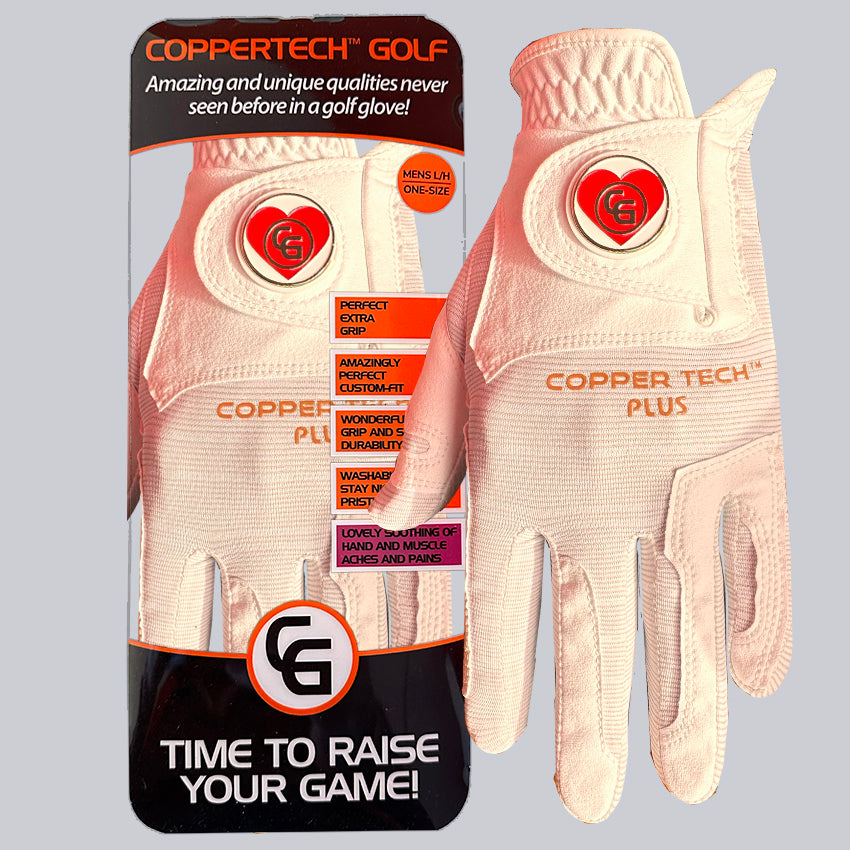 'LOVE TO GLOVE YOU' COPPERTECH PLUS ELITE GRIP WHITE/WHITEGOLF GLOVE