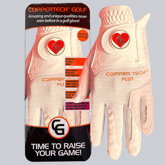 'LOVE TO GLOVE YOU' COPPERTECH PLUS ELITE GRIP WHITE/WHITEGOLF GLOVE